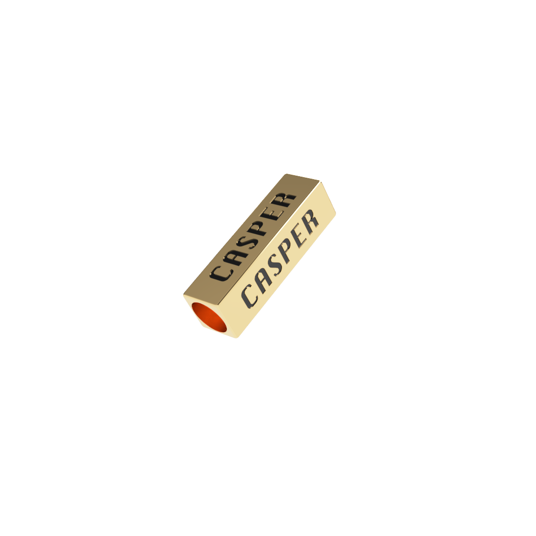 Ponteira / Entremeio Personalizado 25x7mm (4 Lados)