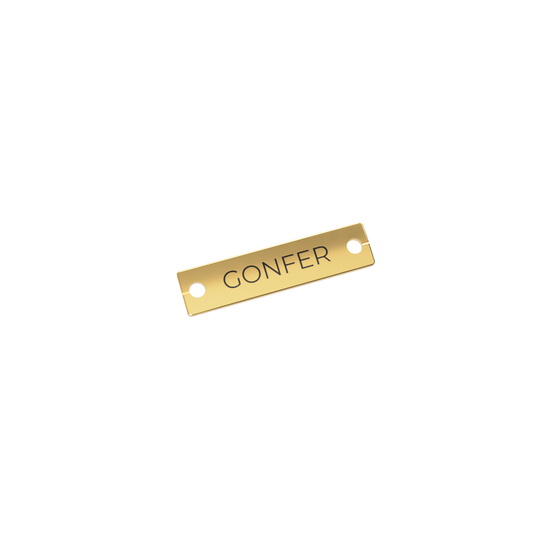 Etiqueta de metal Personalizada 25x6mm