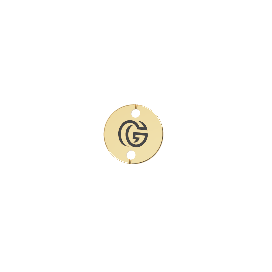 Etiqueta Medalha Personalizada 10mm (1 Lado, 2 Furos)